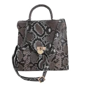 The Pelle Collection Brown Color 100% Genuine Python Leather Tote Bag for Women , Women's Designer Tote Bags , Leather Handbags , Leather Purse
