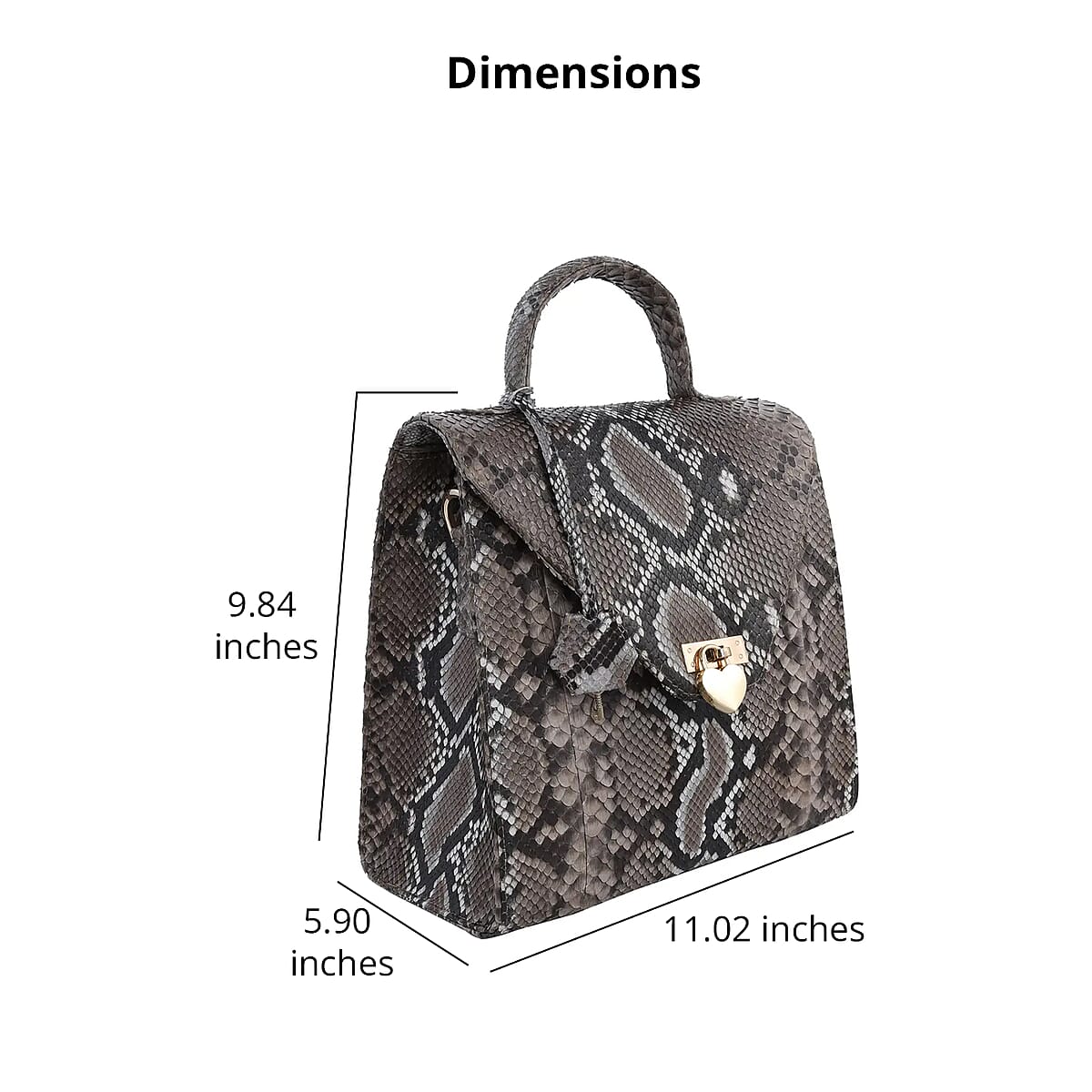 The Pelle Collection Brown Color 100% Genuine Python Leather Tote Bag for Women , Women's Designer Tote Bags , Leather Handbags , Leather Purse image number 4