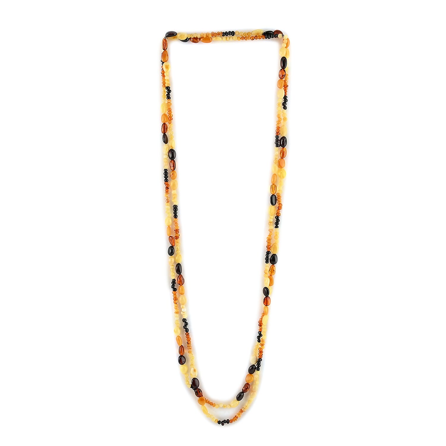 Multi Color Amber Endless Necklace (80 in)