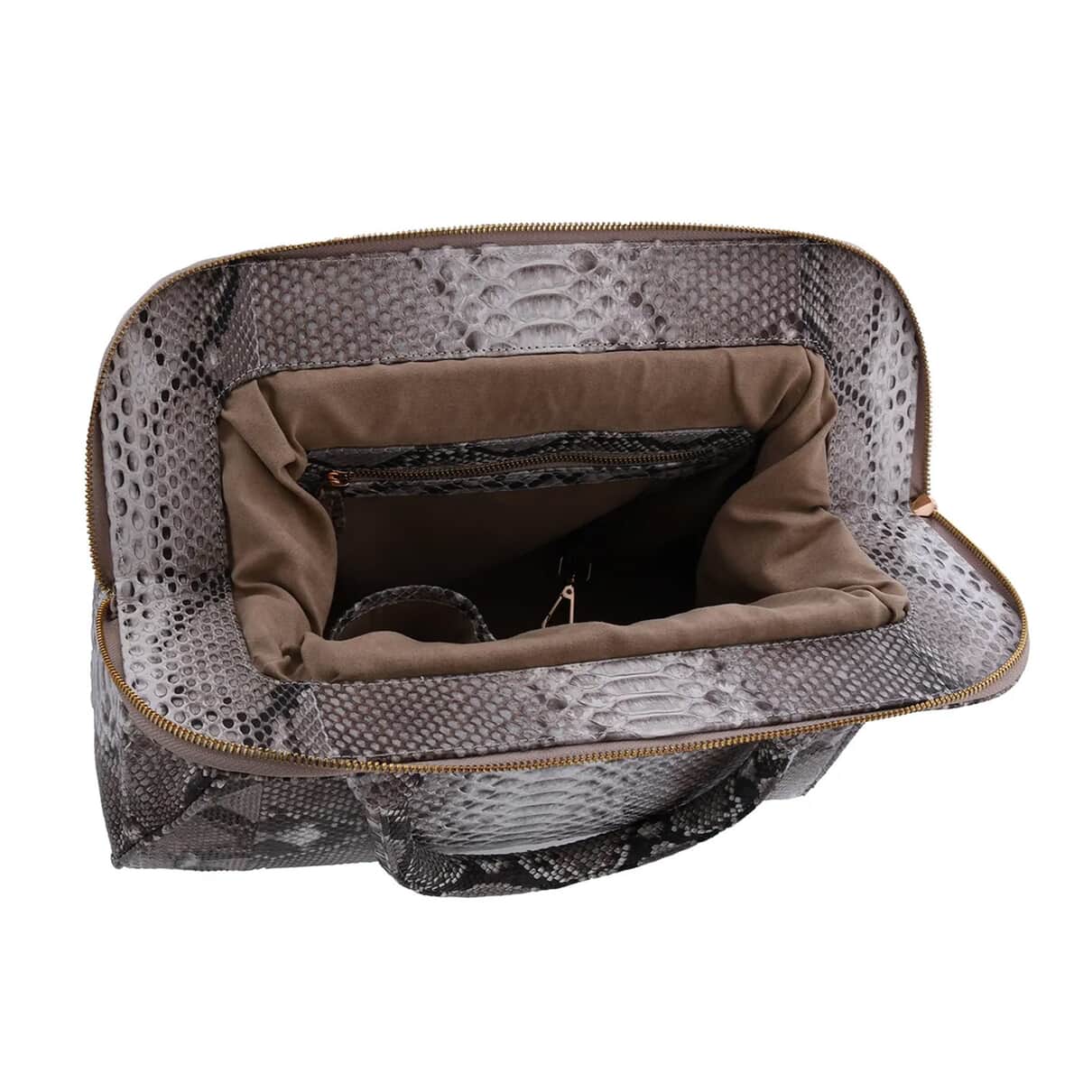 The Pelle Python Skin Bag Collection Natural Color 100% Genuine Python Leather Tote Bag for Women, Satchel Purse, Shoulder Handbag, Designer Tote Bag image number 4