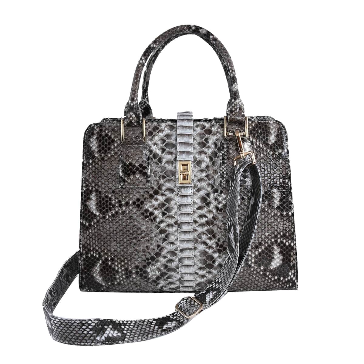 The Pelle Python Skin Bag Collection Natural Color 100% Genuine Python Leather Tote Bag, Shoulder Handbag, Designer Tote Bag For Women image number 0