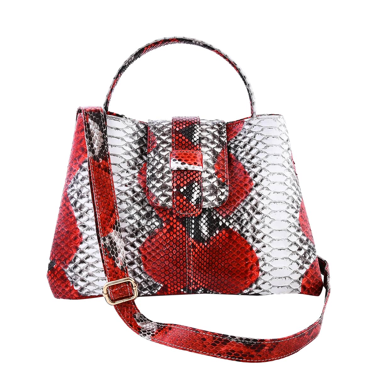 The Grand Pelle Skin Bag Collection Multi Color Color 100% Genuine Python Leather Tote Bag image number 0