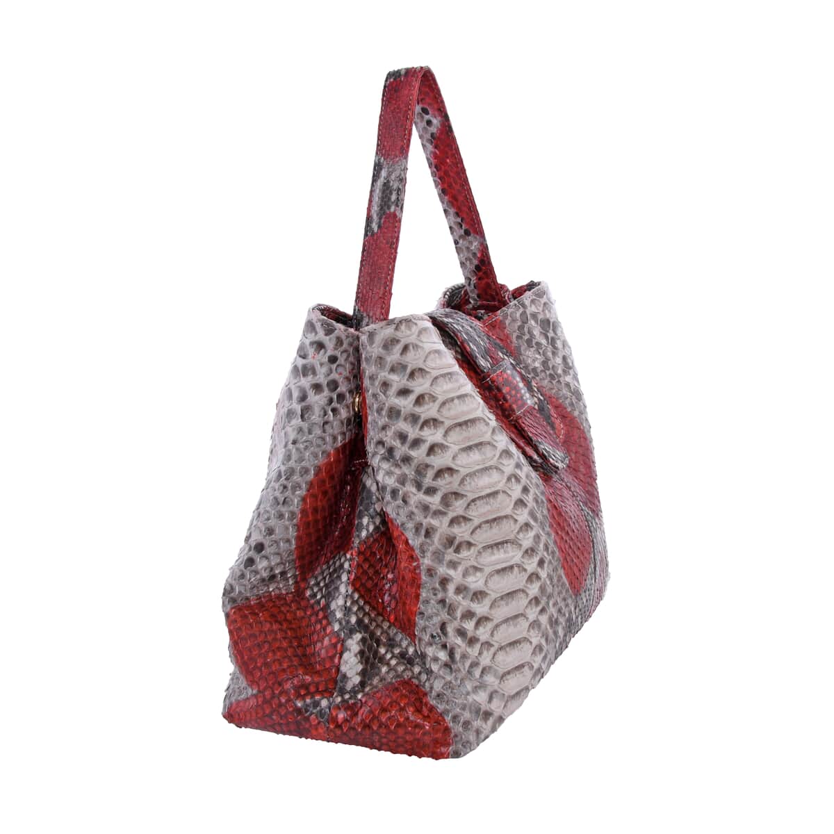 The Grand Pelle Skin Bag Collection Multi Color Color 100% Genuine Python Leather Tote Bag image number 6