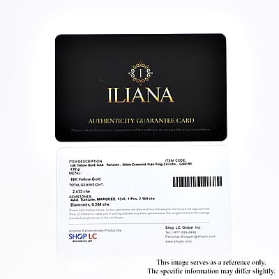Iliana 18K Yellow Gold AAA Turkizite and G-H SI Diamond Halo Ring (Size 5.0) 2.25 ctw