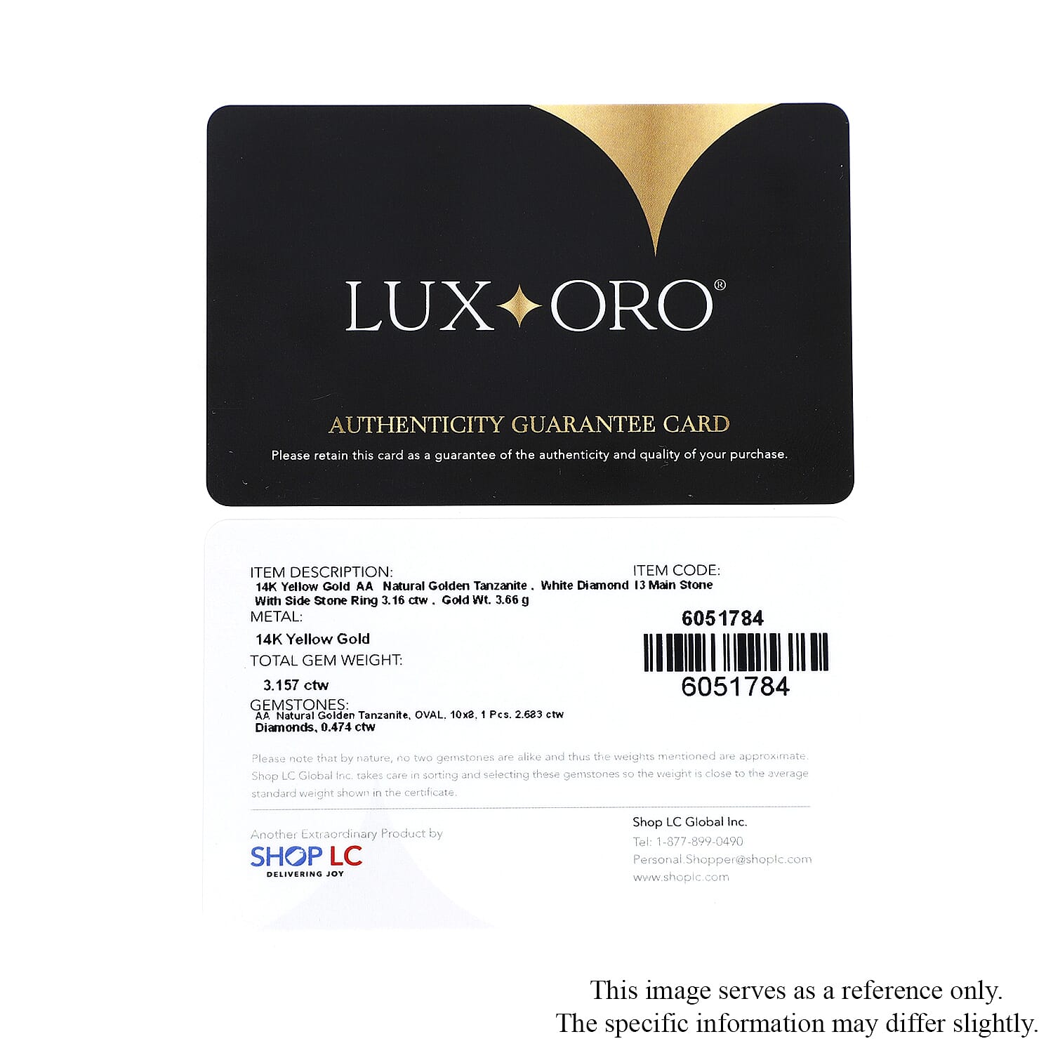 Luxoro 14K Yellow Gold Premium Golden Tanzanite and G-H I3 Diamond Ring (Size 5.0) 3.10 ctw