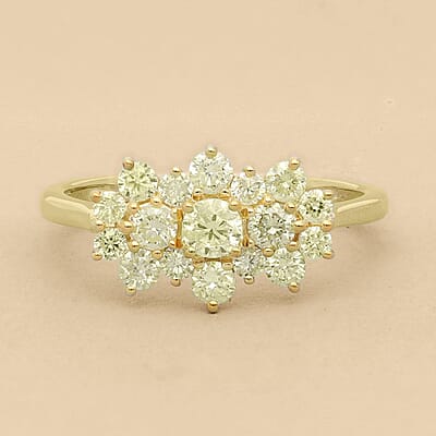 Luxoro 14K Yellow Gold Natural Yellow Diamond SI Ring (Size 5.0) 1.00 ctw