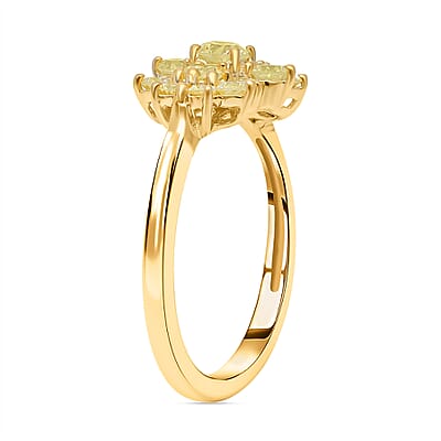 Luxoro 14K Yellow Gold Natural Yellow Diamond SI Ring (Size 5.0) 1.00 ctw