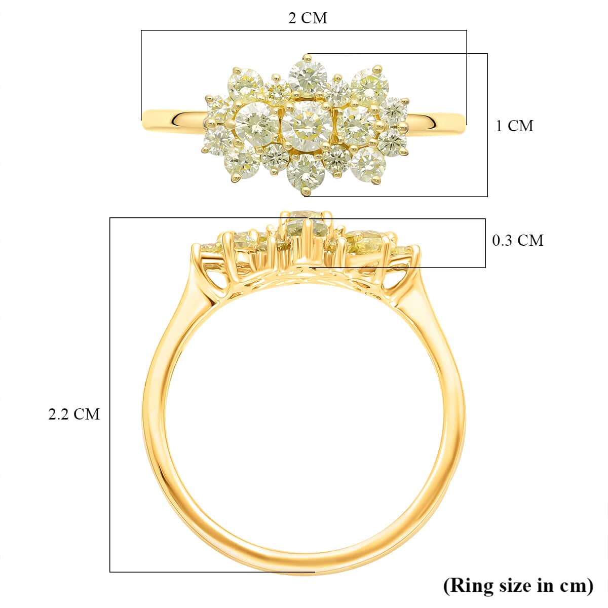 Luxoro 14K Yellow Gold Natural Yellow Diamond SI Ring (Size 11.0) 1.00 ctw image number 5