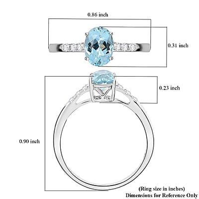 Certified and Appraised Iliana 18K White Gold AAA Santa Maria Aquamarine and G-H SI Diamond Ring (Size 5.0) 1.30 ctw