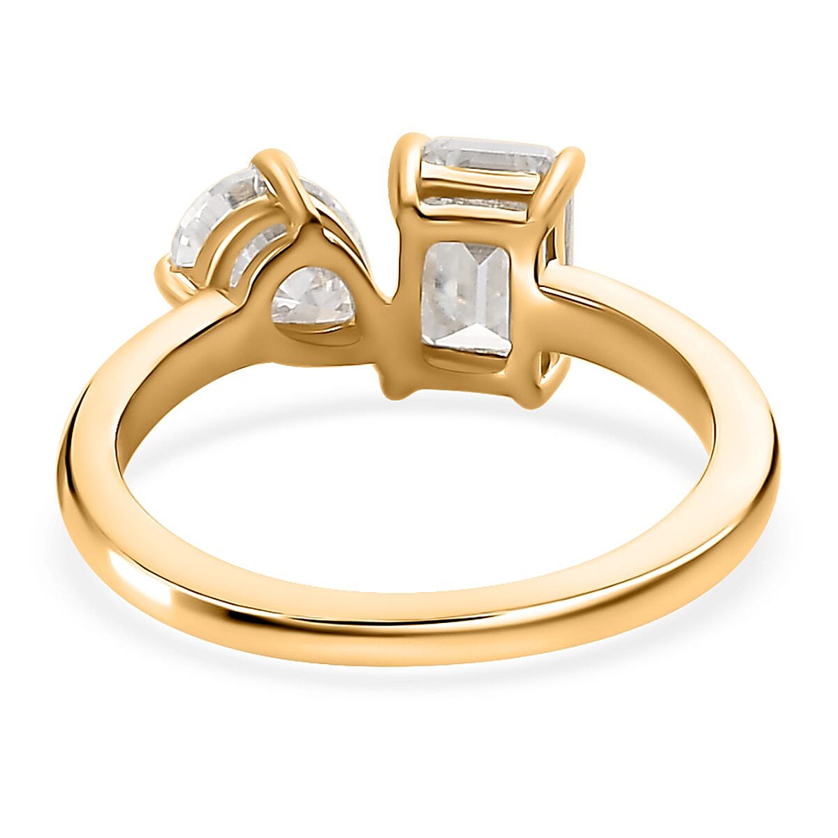 Luxoro 10K Yellow Gold Moissanite Ring (Size 8.5) 1.75 ctw image number 4