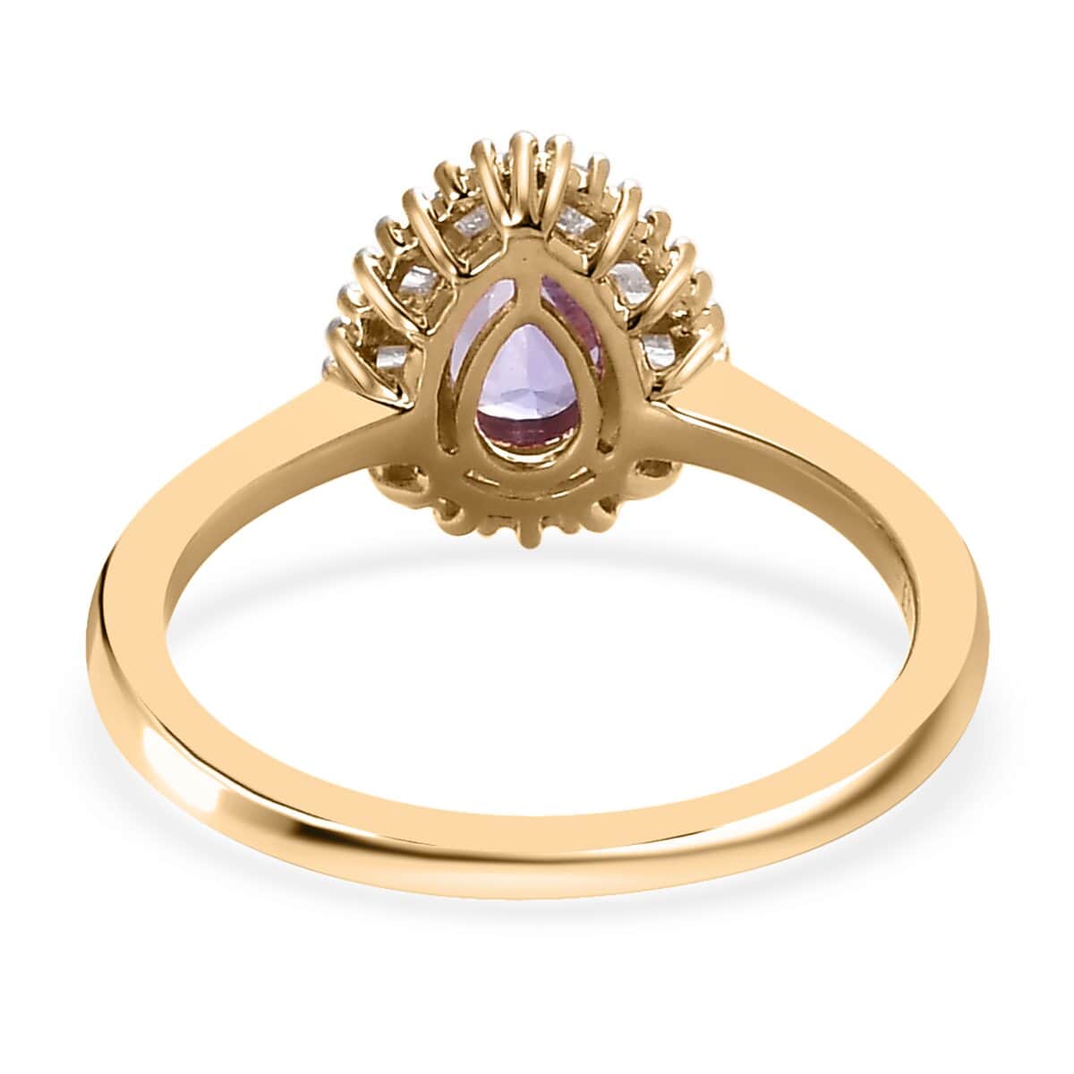 Luxoro 10K Rose Gold Premium Madagascar Purple Sapphire and G-H I3 Diamond Ring (Size 10.0) 1.00 ctw image number 4