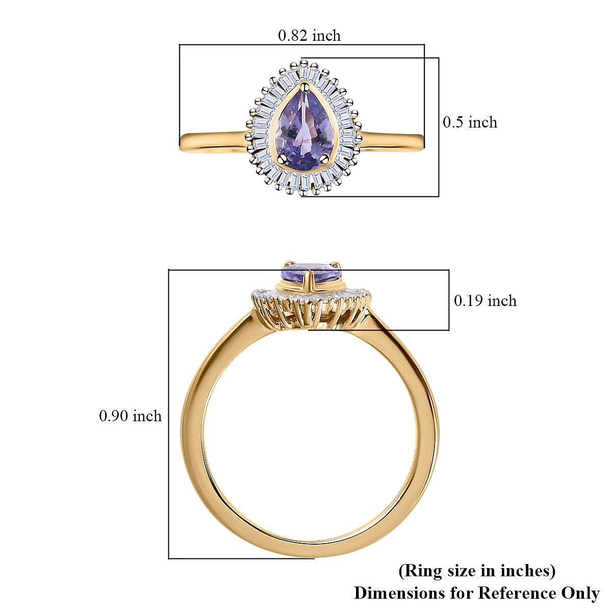 Luxoro 10K Rose Gold Premium Madagascar Purple Sapphire and G-H I3 Diamond Ring (Size 10.0) 1.00 ctw