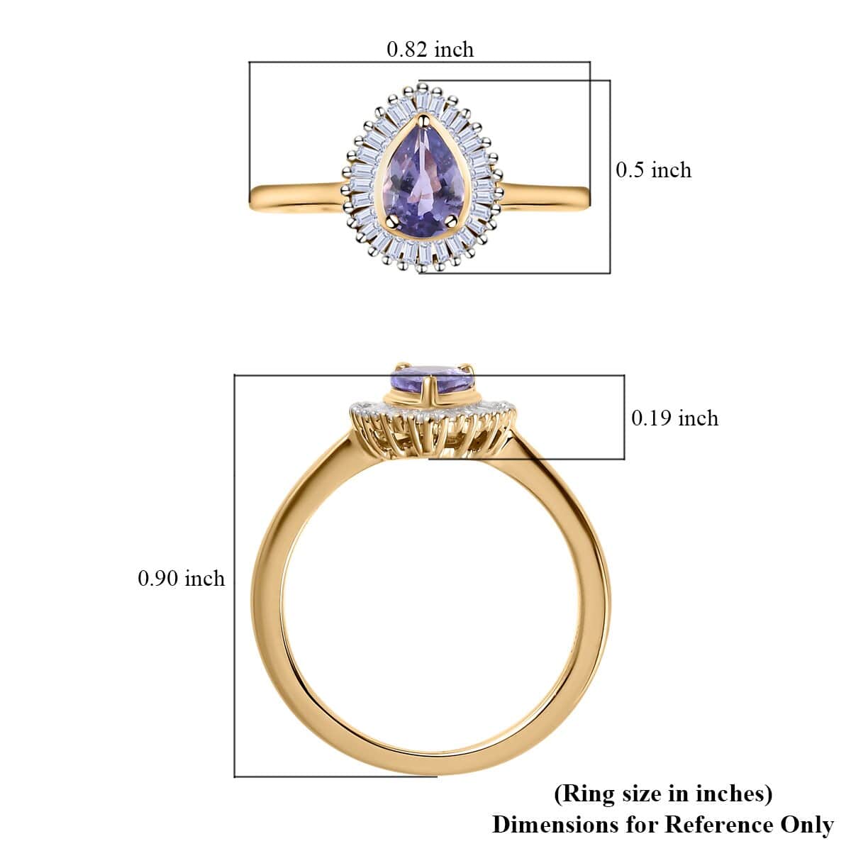 Luxoro 10K Rose Gold Premium Madagascar Purple Sapphire and G-H I3 Diamond Ring (Size 10.0) 1.00 ctw image number 5