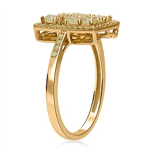 SGL Certified Luxoro 14K Yellow Gold Natural Yellow Diamond I2-I3 Ring (Size 7.5) 1.00 ctw
