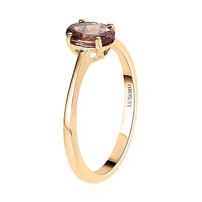 Luxoro 10K Yellow Gold AA Premium Merelani Color Change Garnet Solitaire Ring (Size 5.0) 1.00 ctw