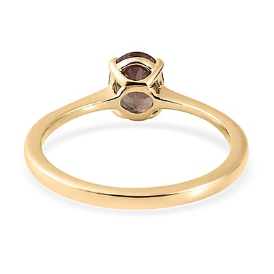 Luxoro 10K Yellow Gold AA Premium Merelani Color Change Garnet Solitaire Ring (Size 5.0) 1.00 ctw
