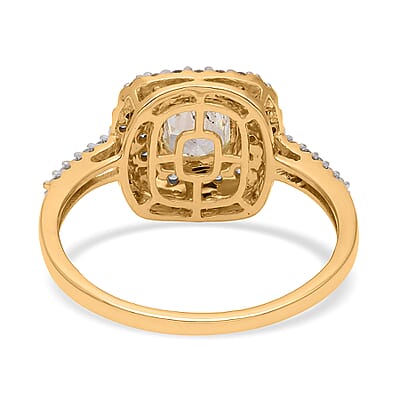 SGL Certified Luxoro 14K Yellow Gold Natural Yellow and White Diamond I1 Ring (Size 5.0) 1.50 ctw
