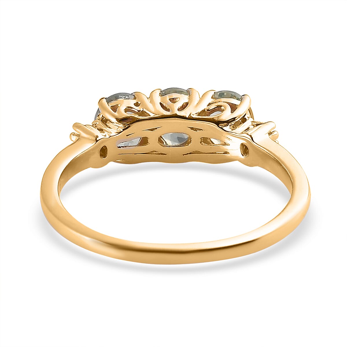 Luxoro 14K Yellow Gold AAA Narsipatnam Alexandrite and G-H I3 Diamond Accent Ring (Size 6.5) 1.30 ctw image number 4