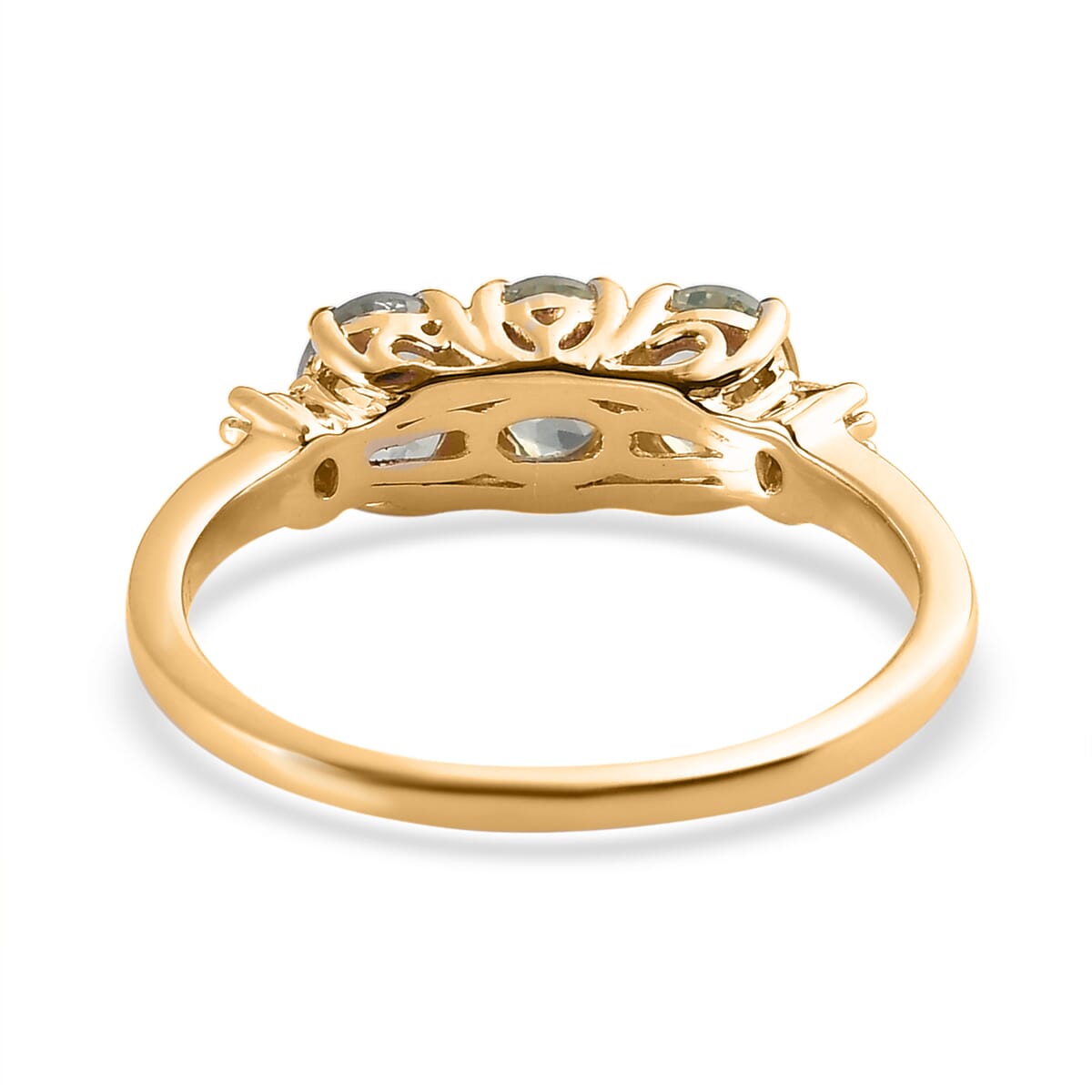 Luxoro 14K Yellow Gold AAA Narsipatnam Alexandrite and G-H I3 Diamond Accent Ring (Size 7.5) 1.30 ctw image number 4