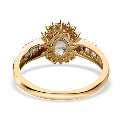 Luxoro 10K Yellow Gold AAA Narsipatnam Alexandrite and Diamond Ring (Size 5.0) 1.50 ctw