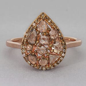 Luxoro 10K Rose Gold Natural Champagne Diamond Ring (Size 11.0) 1.00 ctw