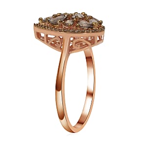 Luxoro 10K Rose Gold Natural Champagne Diamond Ring (Size 11.0) 1.00 ctw