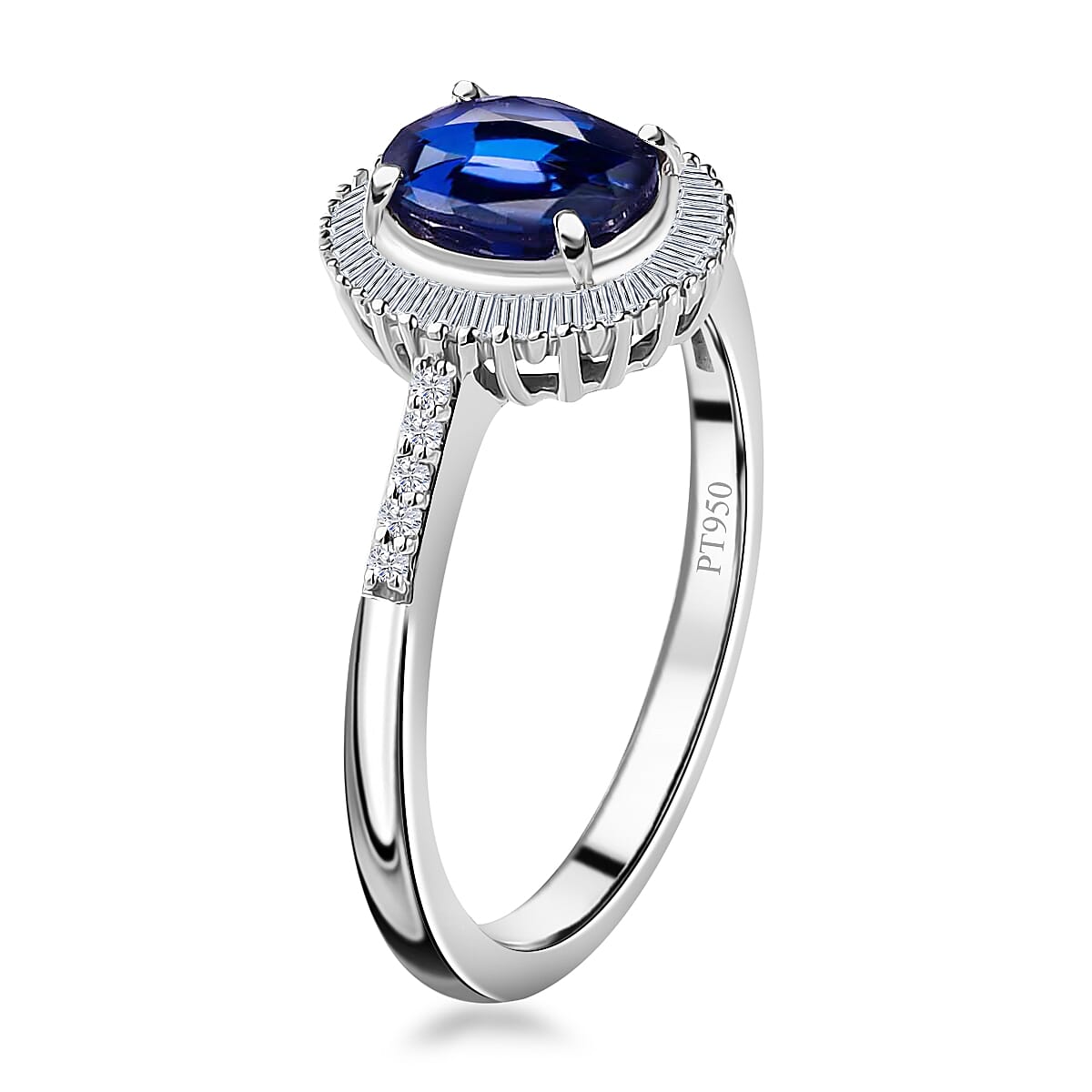 Rhapsody 950 Platinum AAAA Tanzanian Color Change Sapphire and E-F VS Diamond Ring (Size 5.0) 6.40 Grams 2.40 ctw