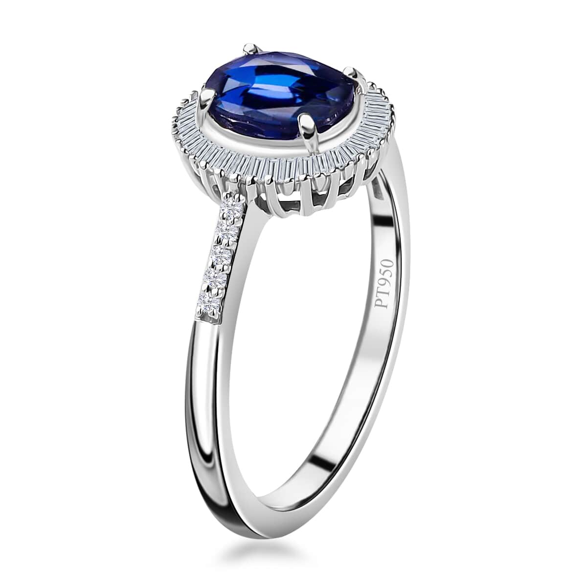 RHAPSODY 950 Platinum AAAA Tanzanian Color Change Sapphire and E-F VS Diamond Ring 6.40 Grams 2.40 ctw image number 3