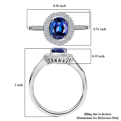 Rhapsody 950 Platinum AAAA Tanzanian Color Change Sapphire and E-F VS Diamond Ring (Size 5.0) 6.40 Grams 2.40 ctw