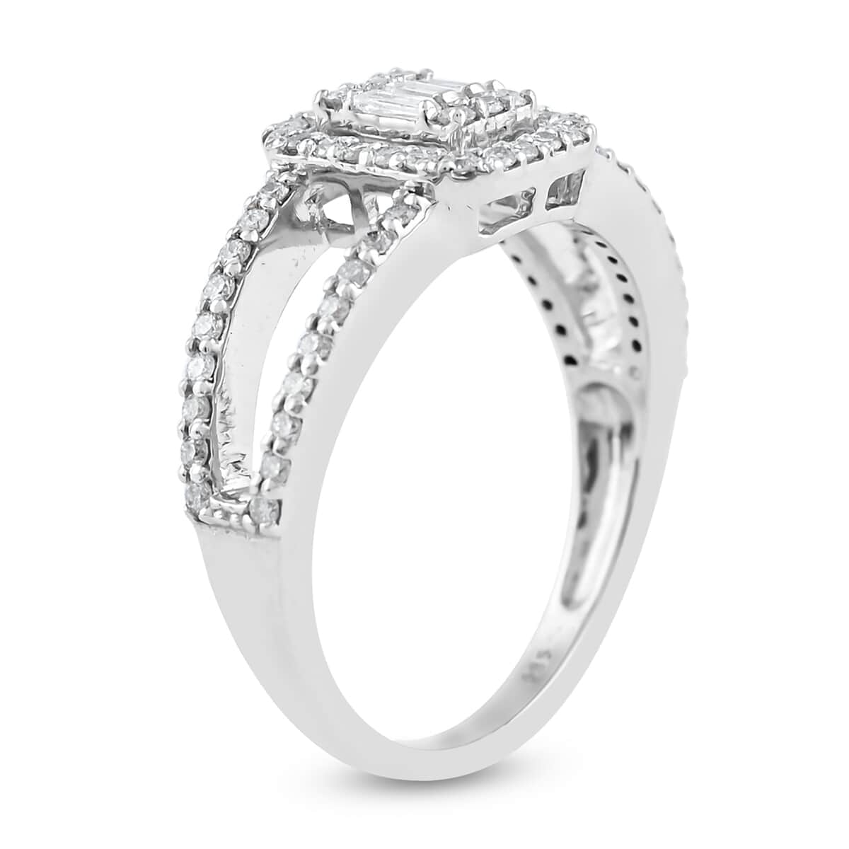 14K White Gold Diamond Ring (Size 5.0) 3.90 Grams 0.50 ctw image number 3