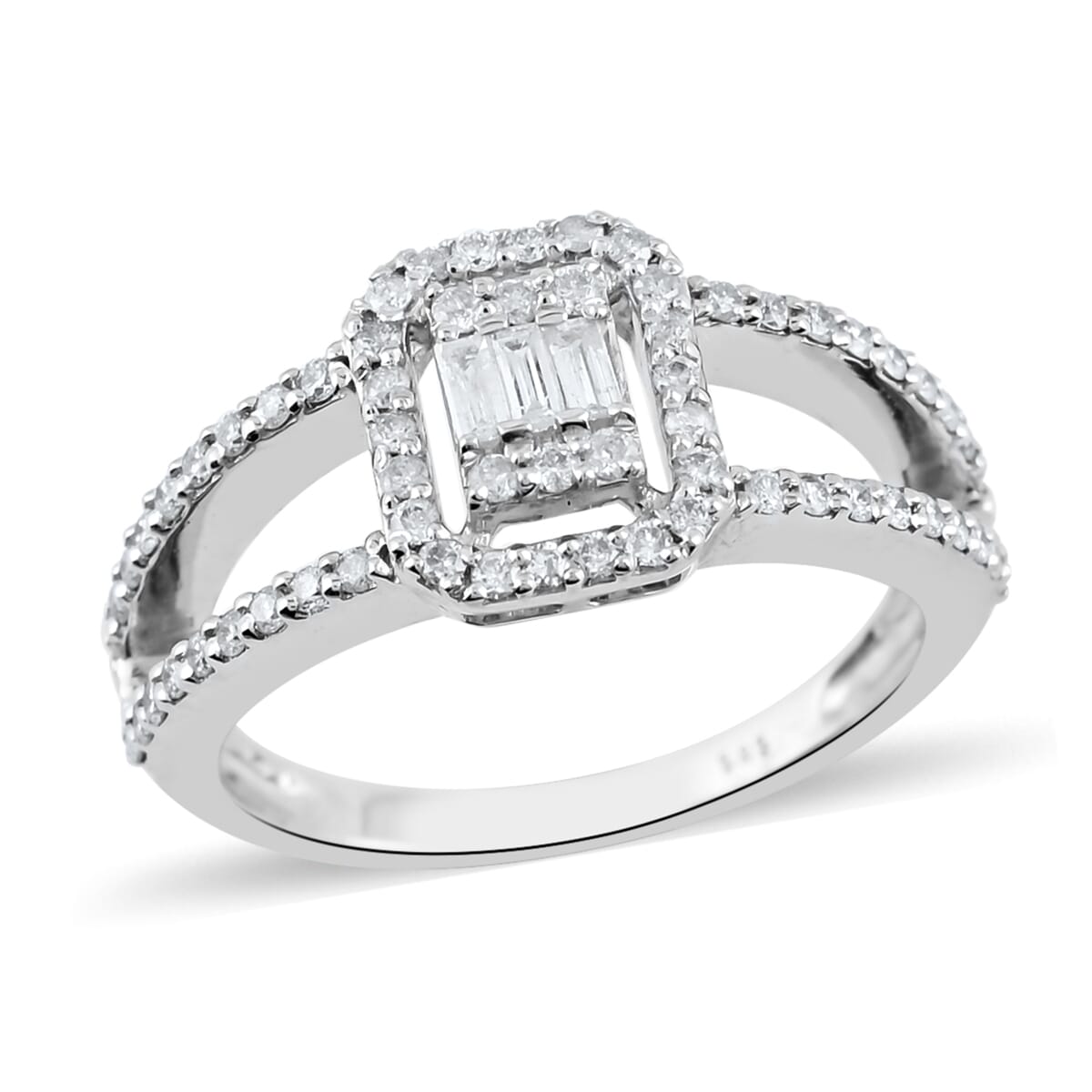 14K White Gold Diamond Ring (Size 6.5) 0.50 ctw image number 0