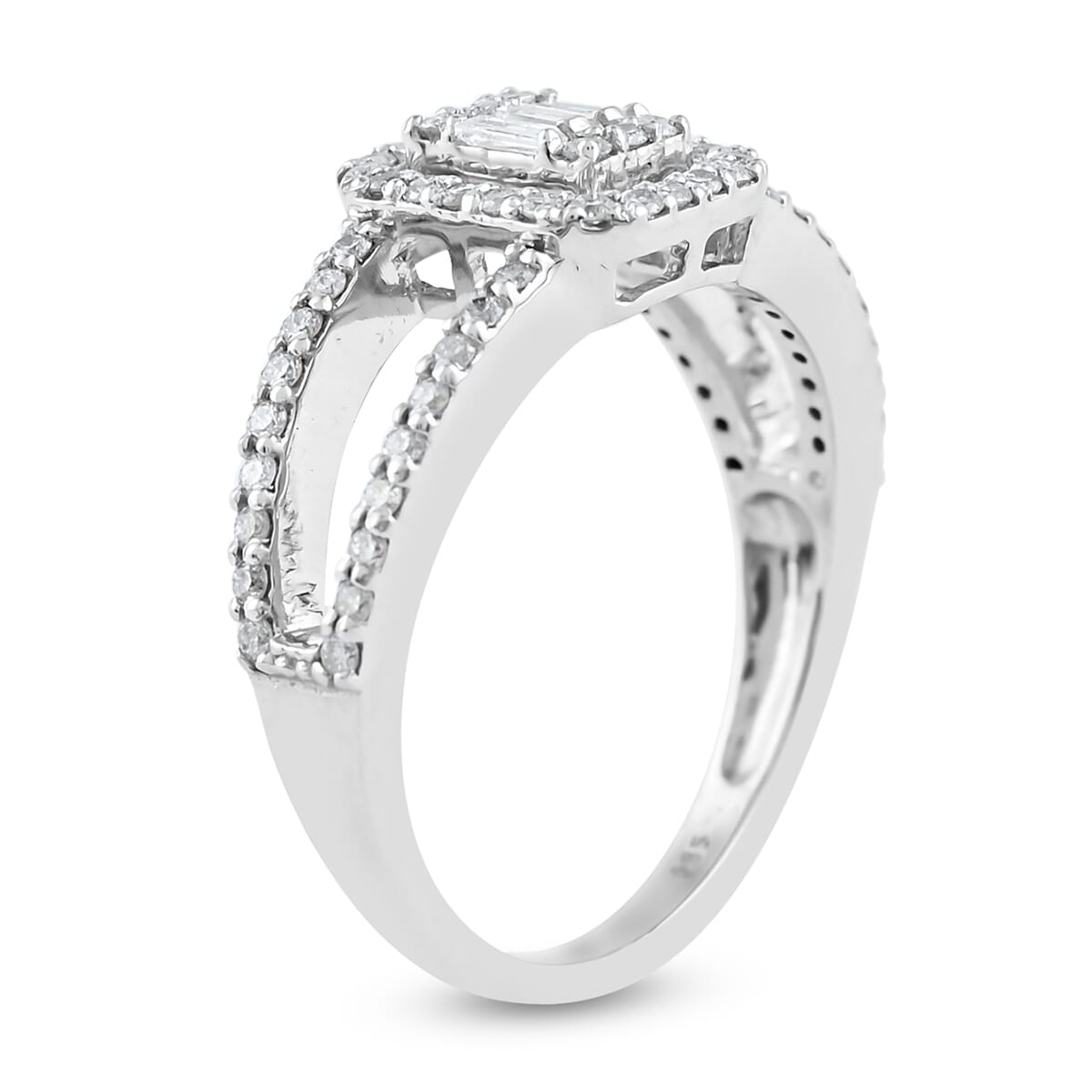 14K White Gold Diamond Ring (Size 6.5) 0.50 ctw image number 3
