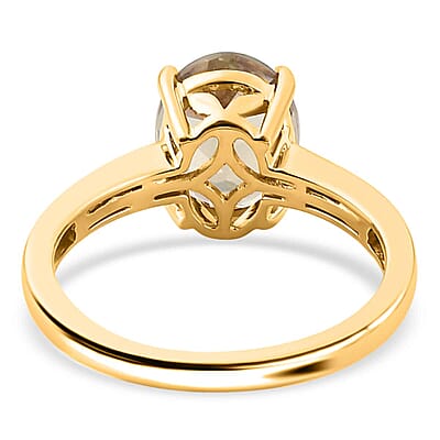 Iliana 18K Yellow Gold AAA Turkizite and G-H SI Diamond Ring (Size 5.0) 4.11 Grams 3.40 ctw