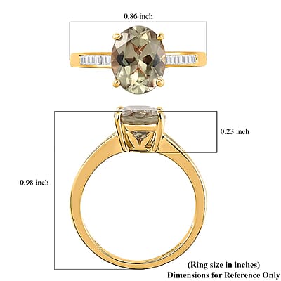 Iliana 18K Yellow Gold AAA Turkizite and G-H SI Diamond Ring (Size 5.0) 4.11 Grams 3.40 ctw