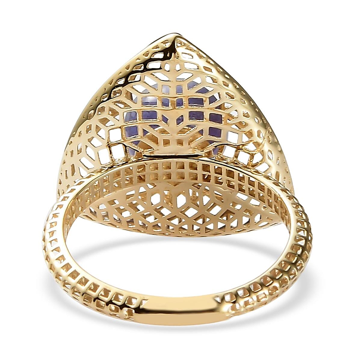 Mirage Collection Luxoro 10K Yellow Gold Premium Tanzanite Ring (Size 8.5) 3.35 ctw image number 4