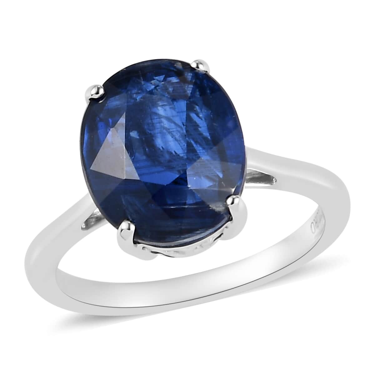 Luxoro 10K White Gold Premium Kashmir Kyanite Solitaire Ring (Size 11.0) 2.75 Grams 6.35 ctw image number 0