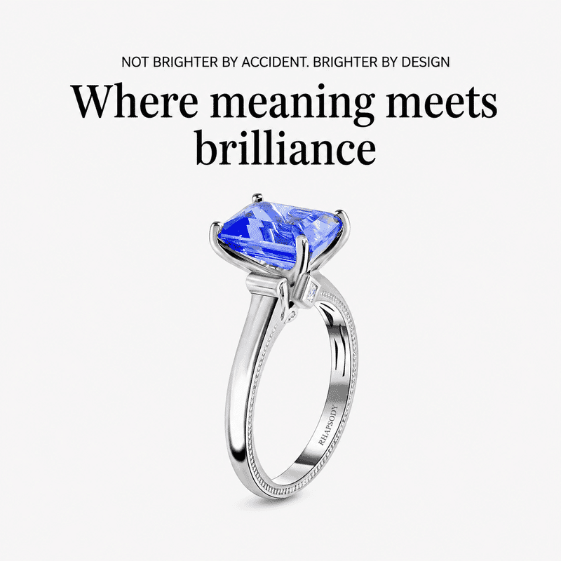 Certified and Appraised Rhapsody 950 Platinum AAAA Tanzanite and E-F VS Diamond Ring (Size 6.5) 6 Grams 4.25 ctw