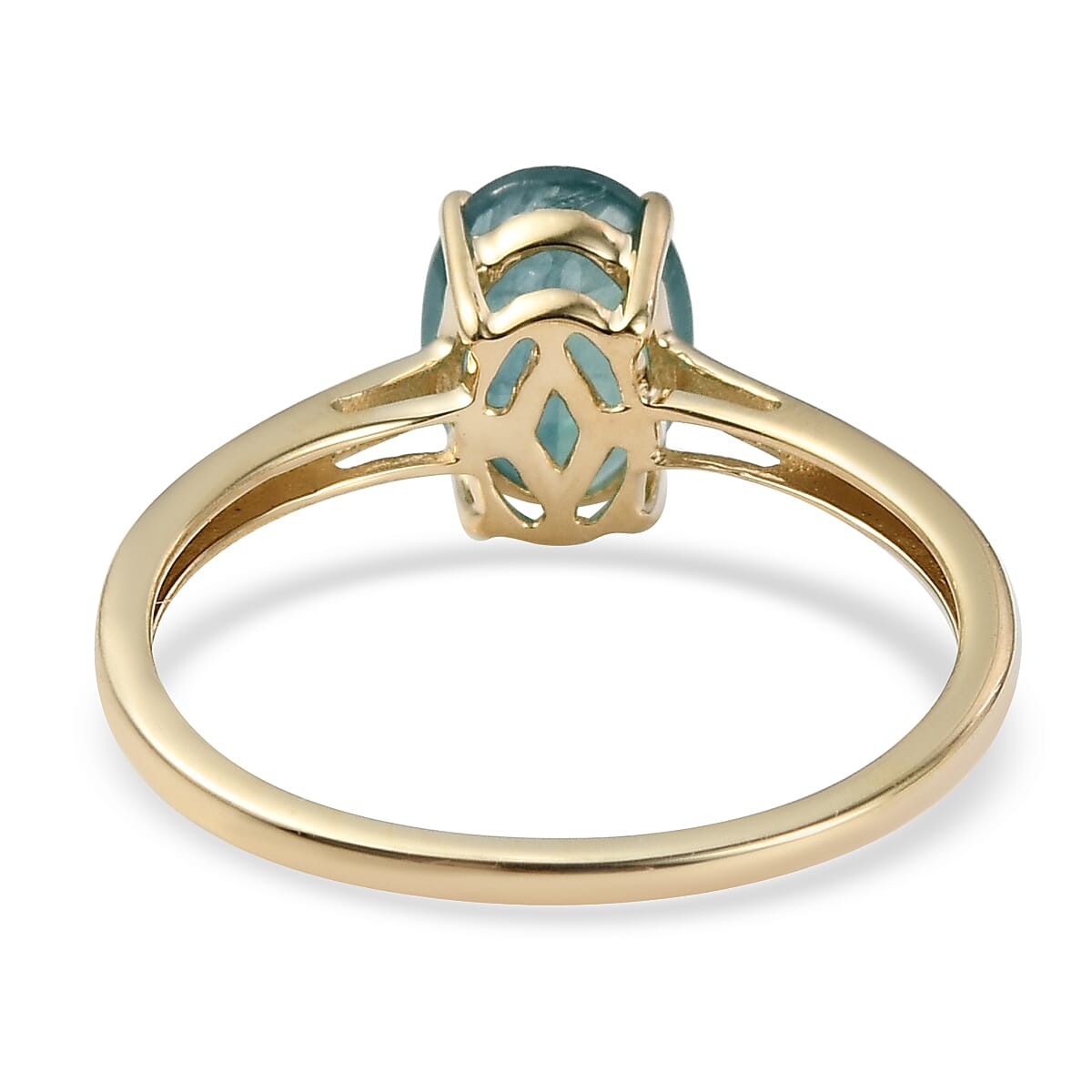Luxoro 10K Yellow Gold AAA Grandidierite Solitaire Ring (Size 5.0) 1.25 ctw