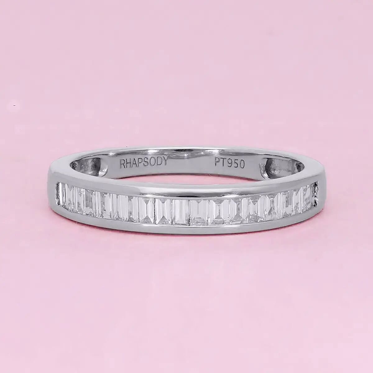 IGI Certified Rhapsody 950 Platinum E-F VS Diamond Ring (Size 5.0) 4 Grams 0.50 ctw