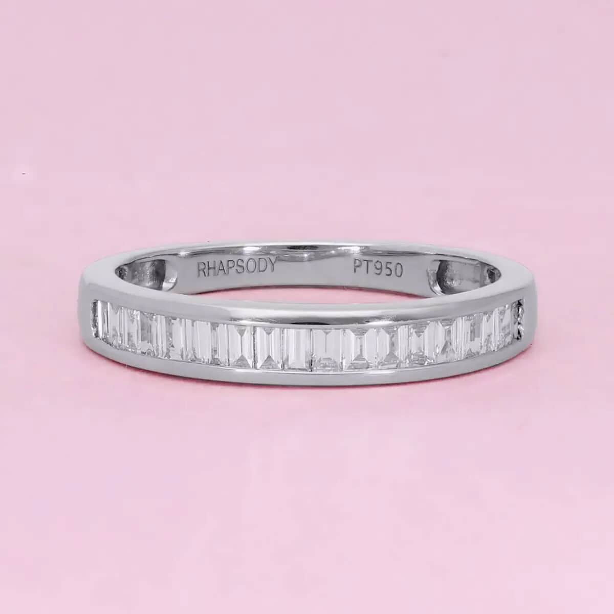 IGI Certified Rhapsody 950 Platinum E-F VS Diamond Ring (Size 10.0) 4 Grams 0.50 ctw image number 1