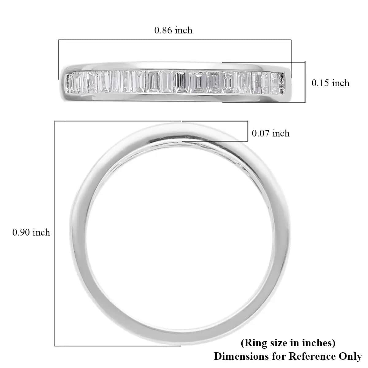 IGI Certified Rhapsody 950 Platinum E-F VS Diamond Ring (Size 10.0) 4 Grams 0.50 ctw image number 5