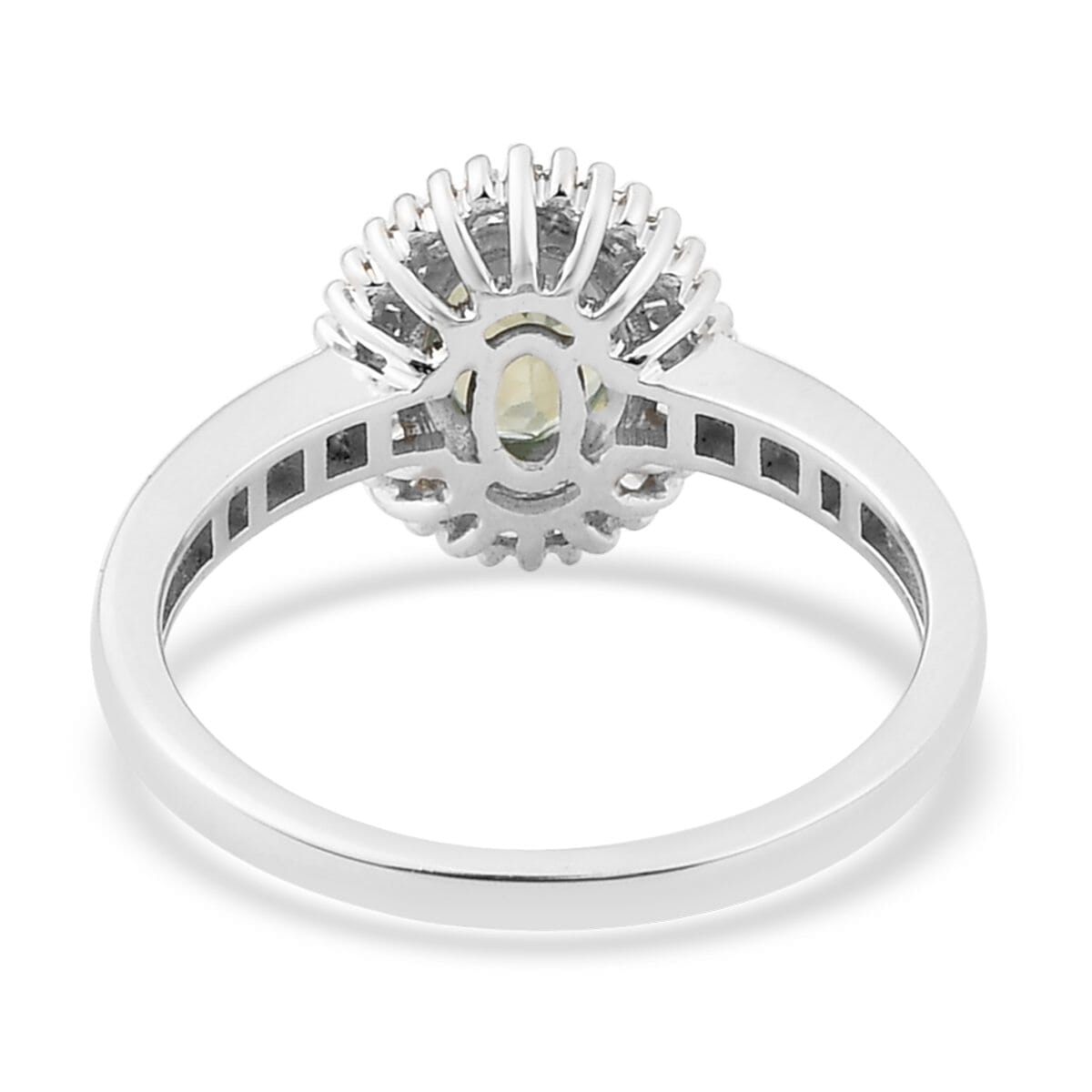 Luxoro 14K White Gold AAA Narsipatnam Alexandrite, Diamond (G-H, I3) Halo Ring (Size 7.0) 1.00 ctw image number 4