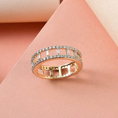Luxoro 10K Yellow Gold G-H I3 Diamond Band Ring 0.60 ctw