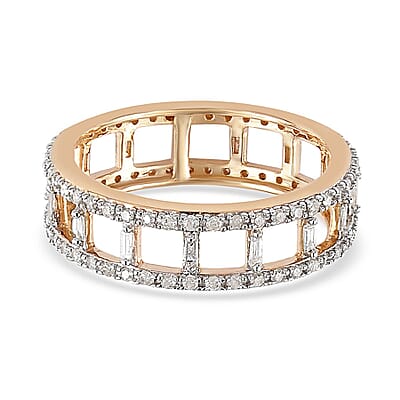Luxoro 10K Yellow Gold G-H I3 Diamond Band Ring 0.60 ctw