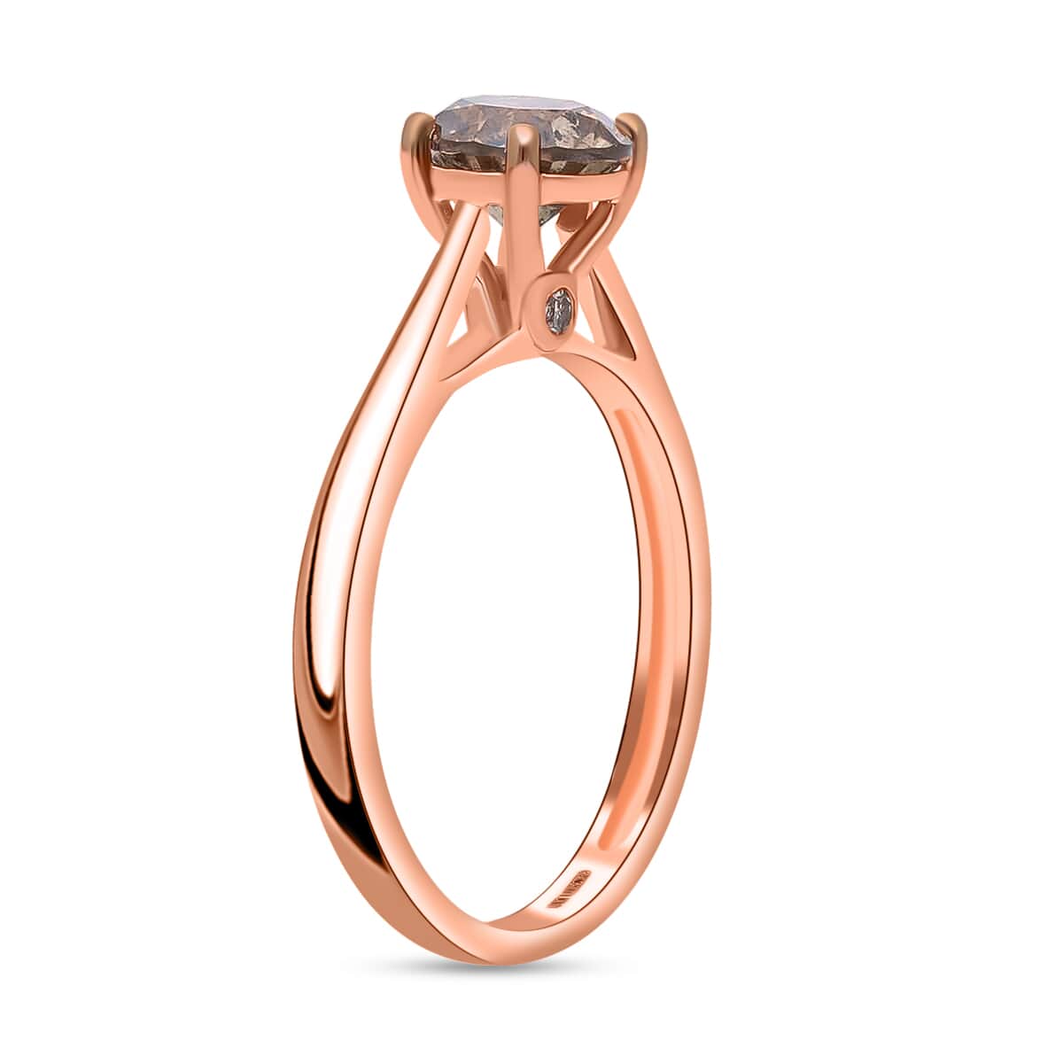 Luxoro SGL Certified Natural Champagne Diamond Solitaire Ring, 10K Rose Gold Ring, Diamond Ring, Gold Solitaire Ring, Promise Ring, Gold Gift For Her 1.00 ctw image number 3