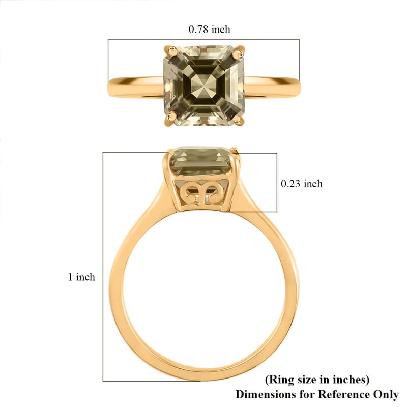 Iliana 18K Yellow Gold AAA Turkizite Solitaire Ring (Size 5.0) 2.80 Grams 3.35 ctw