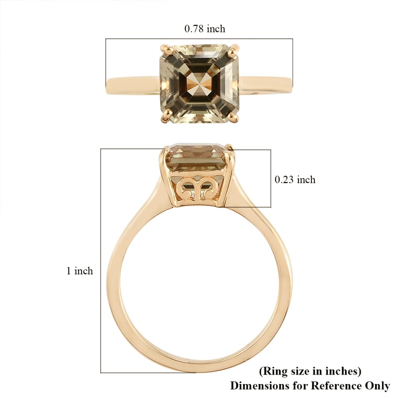 Iliana 18K Yellow Gold AAA Turkizite Solitaire Ring (Size 5.0) 2.80 Grams 3.35 ctw