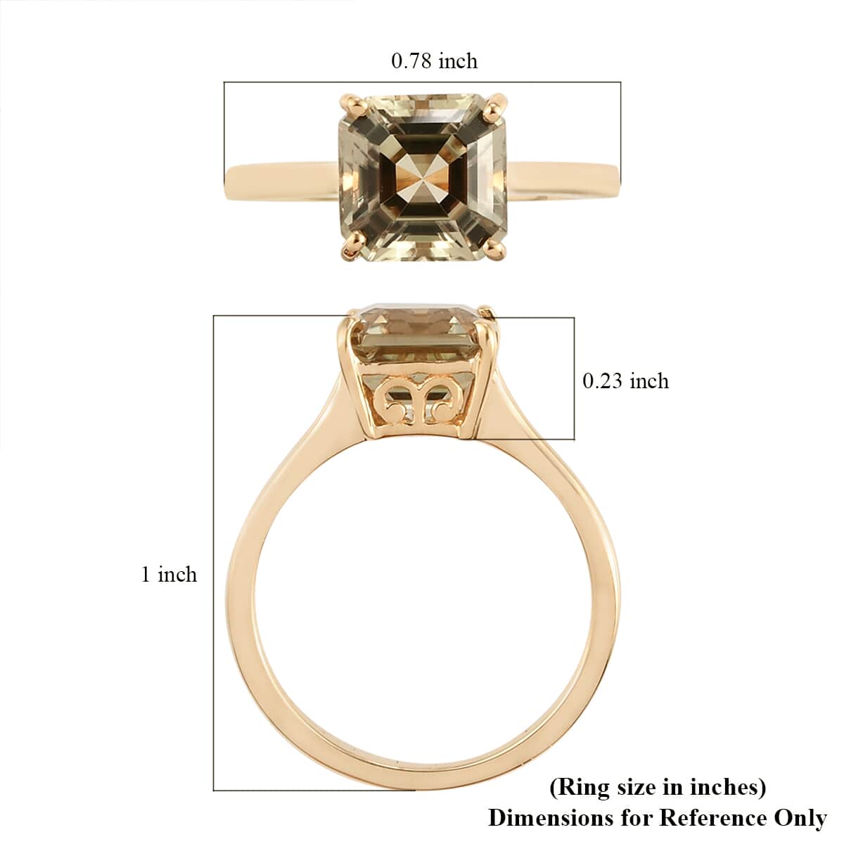 ILIANA 18K Yellow Gold AAA Turkizite Solitaire Ring (Size 10.0) 3.20 Grams 2.90 ctw image number 6