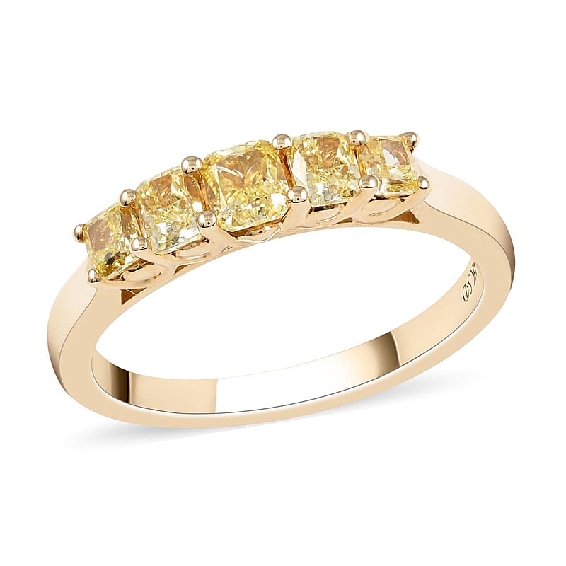 14K Yellow Gold Natural Yellow Diamond Ring (Size 5.5) 1.00 ctw