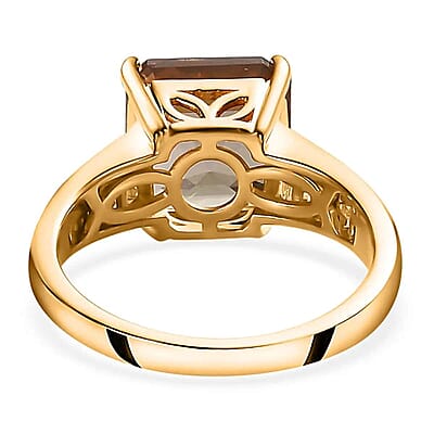 Iliana 18K Yellow Gold AAA Turkizite and G-H SI Diamond Ring, Wedding Rings For Women 4.25 Grams 4.50 ctw